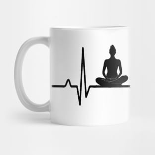 yoga poses, heart rate meditation namaste Mug